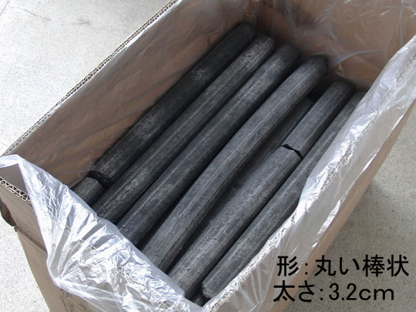 商品画像：中国産穴なしオガ炭　小丸　15kg
